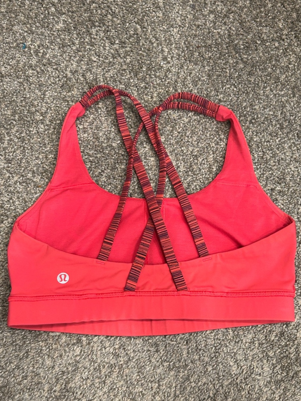 lululemon athletica Red Crisscross Strap Sports Bra